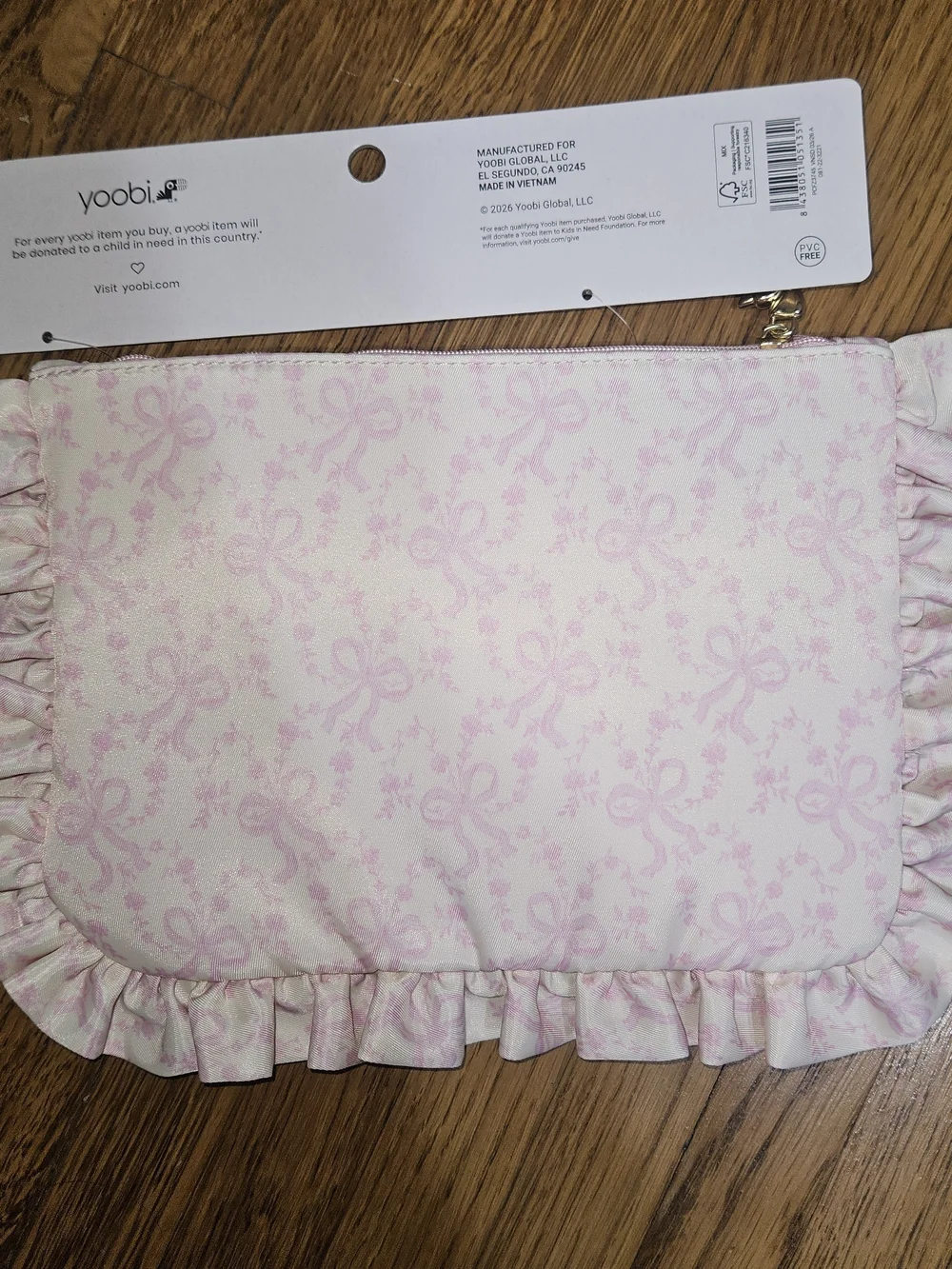 LoveShackFancy x Target-Yoobi Pink Couquette Bows Accessory Pouch